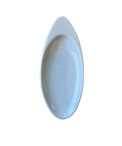Amuse bouche Appetizer flach oval - Aperogeschirr Porzellan zum Mieten (Bild 1)