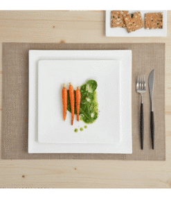 Teller 29 x 29 à table - Eckiges Geschirr zum Mieten (Bild 1)