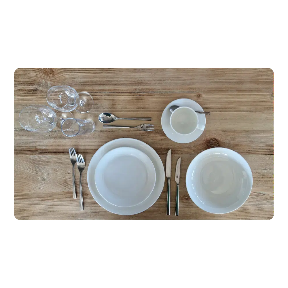 Dinner Package mieten — Komplettset Geschirr, Besteck und Gläser ab CHF 1.92