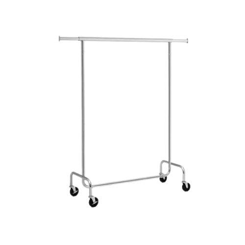 Garderobe/ Garderobenständer chrom inkl. 50 Bügel zum Mieten