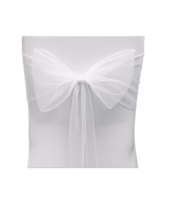 Organza Schleifenband weiss zum Mieten