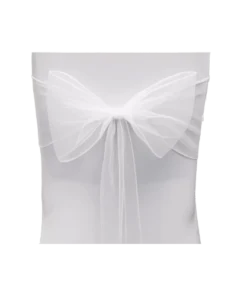 Organza Schleifenband weiss zum Mieten