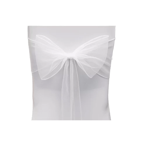 Organza Schleifenband weiss zum Mieten