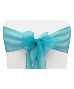 Organza Schleifenband türkis zum Mieten
