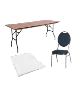 Mobiliar Package 6 Personen eckig zum Mieten