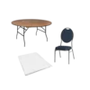Mobiliar Package 8 Personen rund zum Mieten