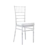 Tiffany/ Chiavari Stuhl mit weissem Sitzpolster zum Mieten