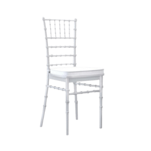 Tiffany/ Chiavari Stuhl mit weissem Sitzpolster