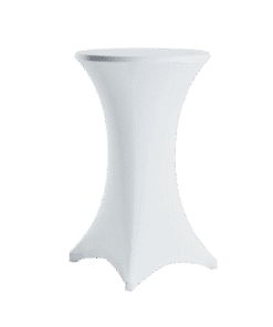 Stretchhusse weiss für Stehtisch easy zum Mieten
