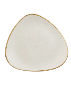 Dreieckiger Teller creme 24.5 zum Mieten