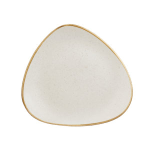 Dreieckiger Teller creme 24.5