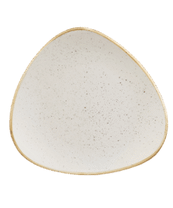 Dreieckiger Teller creme 28.5 zum Mieten