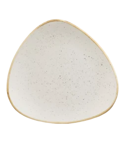 Dreieckiger Teller creme 28.5 zum Mieten