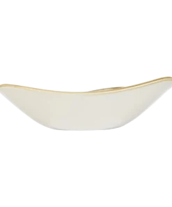 Dreieckige Schale creme 18.5 - Geschirr stonecast zum Mieten (Bild 1)