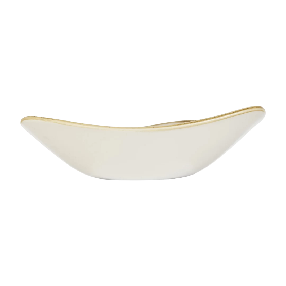 Dreieckige Schale creme 18.5 - Geschirr stonecast zum Mieten (Bild 1)