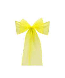 Organza Schleifenband gelb zum Mieten