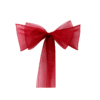 Organza Schleifenband rot zum Mieten