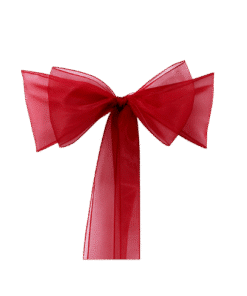 Organza Schleifenband rot zum Mieten