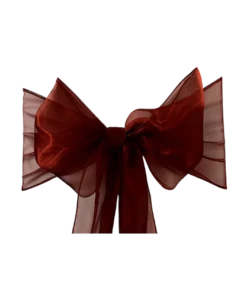 Organza Schleifenband burgund zum Mieten