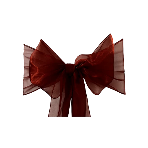 Organza Schleifenband burgund zum Mieten