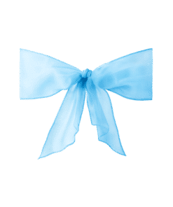 Organza Schleifenband hellblau zum Mieten