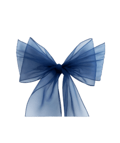 Organza Schleifenband navyblau zum Mieten