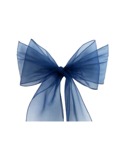 Organza Schleifenband navyblau zum Mieten