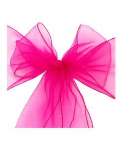 Organza Schleifenband pink zum Mieten