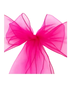Organza Schleifenband pink zum Mieten