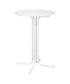 Stehtisch easy white mit Stretchhusse schwarz - Hussen mieten zum Mieten (Bild 1)