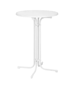 Stehtisch easy white mit Stretchhusse schwarz - Hussen mieten zum Mieten (Bild 1)