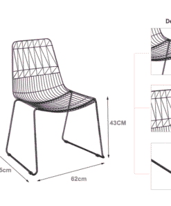 Stuhl Lucy Kupfer - Mobiliar zum Mieten (Bild 2)