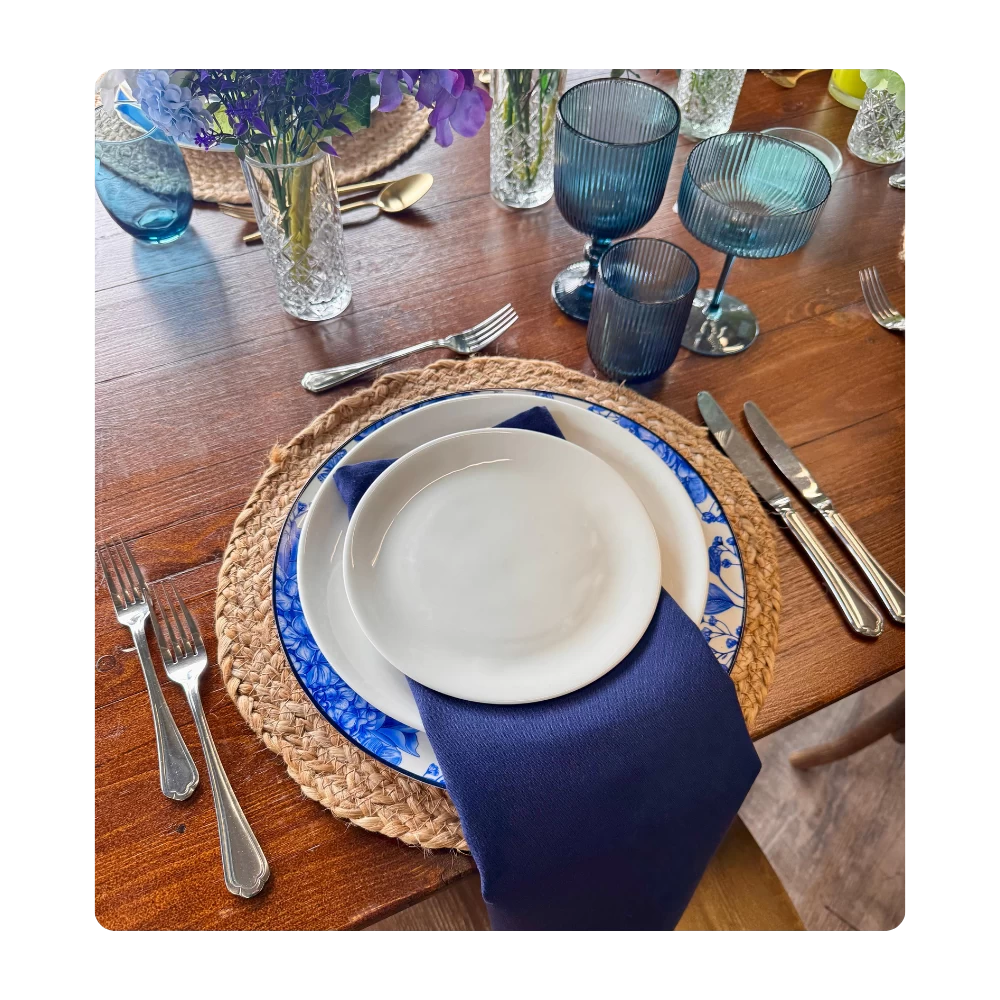 Serviette Midnightblue - Leinen/Baumwolle zum Mieten (Bild 1)