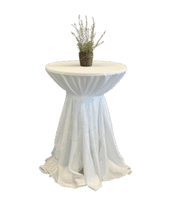 Leinentischtuch rund Ø 330cm Offwhite - Runde Tischtücher zum Mieten (Bild 1)