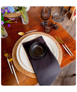 Serviette Black - Gesponnenes Polyester zum Mieten (Bild 1)