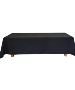 Tischtuch 225 cm x 330cm Black - Eckige Tischtücher zum Mieten (Bild 1)