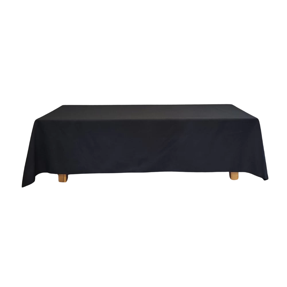 Tischtuch 225 cm x 330cm Black - Eckige Tischtücher zum Mieten (Bild 1)