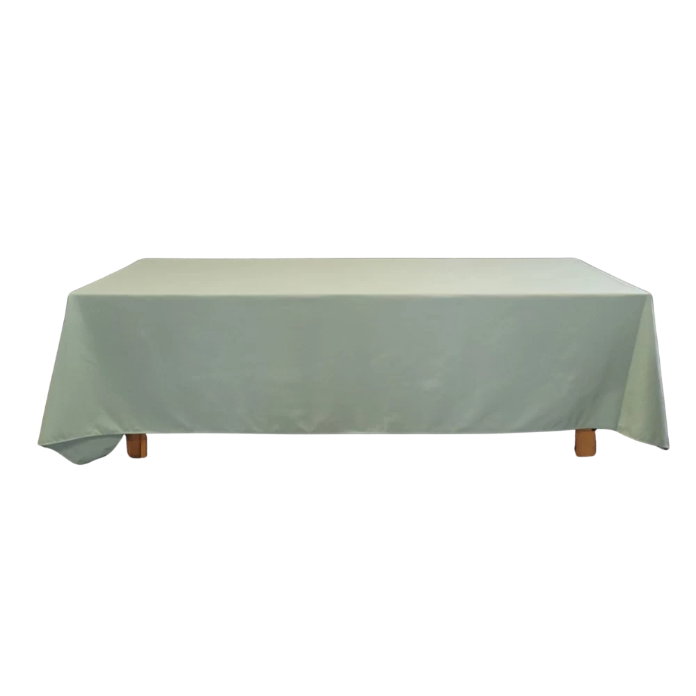 Tischtuch 225 cm x 330 cm Sage - Eckige Tischtücher zum Mieten (Bild 1)