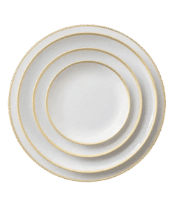 Platzteller Kairo mit Goldrand - Geschirr zum Mieten (Bild 1)