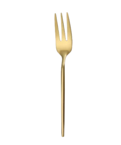 Kuchengabel Gold zum Mieten