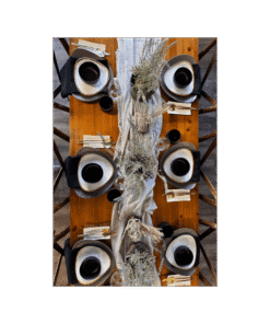 Tischläufer Musselin Stone - Eckige Tischtücher zum Mieten (Bild 1)