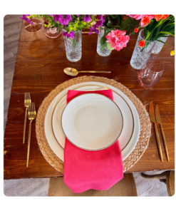 Serviette Fuchsia - Leinen/Baumwolle zum Mieten (Bild 1)