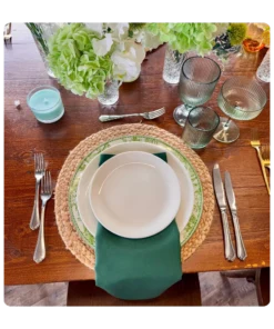 Serviette Hunter Green - Gesponnenes Polyester zum Mieten (Bild 1)