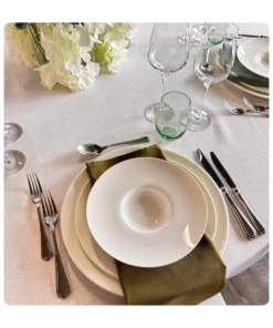 Serviette Olive - Leinen/Baumwolle zum Mieten (Bild 1)