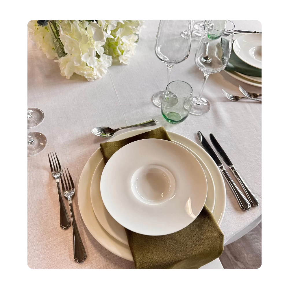 Serviette Olive - Leinen/Baumwolle zum Mieten (Bild 1)