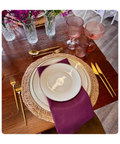 Serviette Plum - Leinen/Baumwolle zum Mieten (Bild 1)