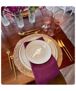 Serviette Plum - Leinen/Baumwolle zum Mieten (Bild 1)
