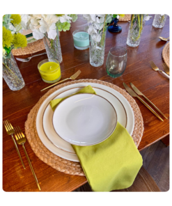 Serviette Light Green - Leinen/Baumwolle zum Mieten (Bild 1)