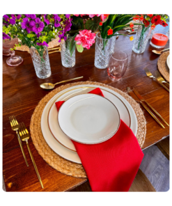 Serviette Red - Gesponnenes Polyester zum Mieten (Bild 1)