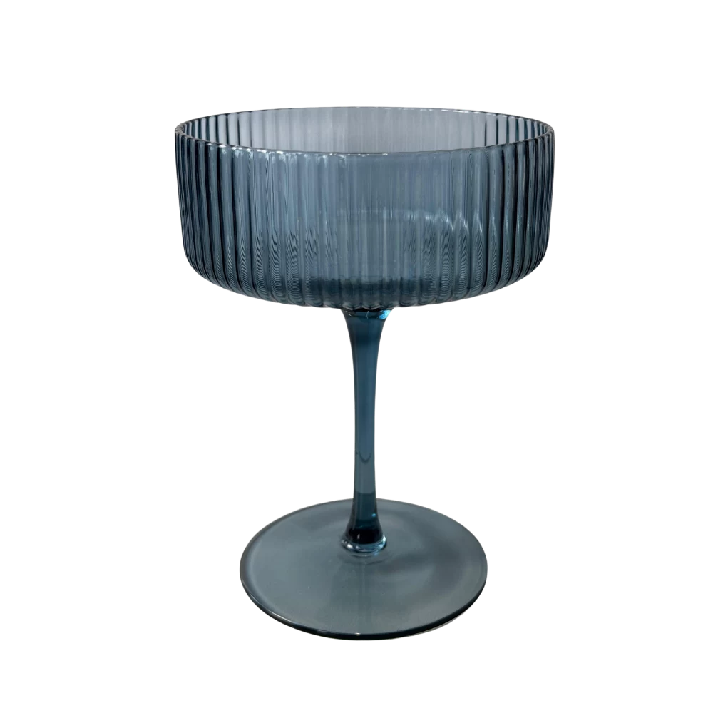 Champagnerschale Stripe Blau zum Mieten